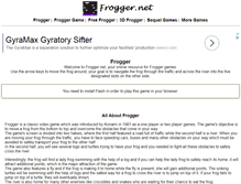 Tablet Screenshot of frogger.net